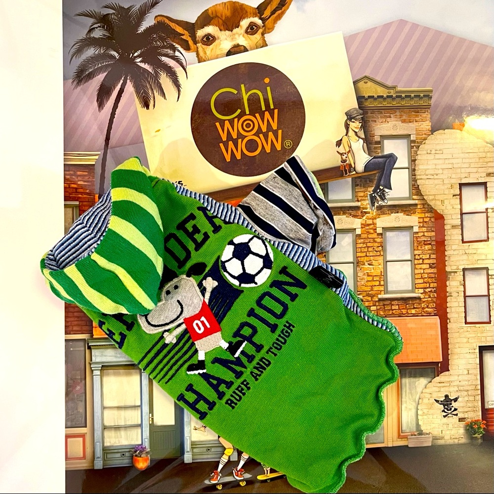 VINTAGE OOAK Hoodie Reversible Soccer Pup